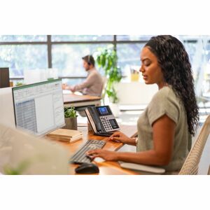 Poly Edge E450 IP Phone - Corded - Corded/Cordless - Wi-Fi, Bluetooth - Desktop - Black - VoIP - IEEE 802.11a/b/g/n/ac - 2