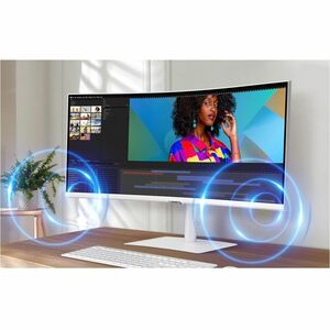 Samsung ViewFinity S6 S34C650TAU 34" Class UW-QHD Curved Screen LCD Monitor - 21:9 - Warm White - 86.4 cm (34") Viewable -