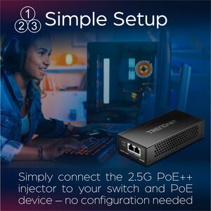 TRENDnet TPE-219GI PoE++-Injektor - 1 x RJ-45 Eingangsport(s) - 1 x RJ-45 Ausgangsport(s) - 90 W