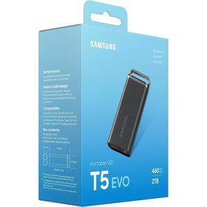 Samsung T5 EVO 2 TB Solid State Drive - External - Black - USB 3.2