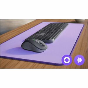 Logitech Signature Slim MK950 Keyboard & Mouse - QWERTY - English (UK) - USB Type A Scissors Wireless Bluetooth/RF 5.1 2.4