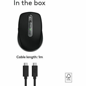 Logitech MX Anywhere 3S for Mac, Compact Wireless Bluetooth Mouse, 8K DPI Any-Surface Tracking, Quiet Clicks, USB C, Space