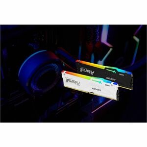 Kingston FURY Beast RAM-Modul - 16 GB (2 x 8GB) - RGB - DDR5-6000/PC5-48000 DDR5 SDRAM - 6000 MHz Single-rank (einfacher S