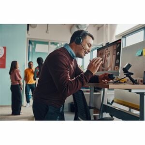 Poly Voyager Focus 2 Kabel/Kabellos Kopfbügel, Auf den Ohren Stereo Headset - Schwarz - Siri, Google Assistant - Binaural 