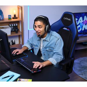 Trust GXT 714B RUYA Gaming-Stuhl - Nylon, Plastik, Holz - Blau