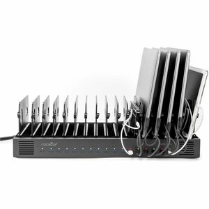 Rocstor Volt DS16 USB-C 16 Port Desktop Charging Station with Top Dividers 67W Per Port - 1000 W - 120 V AC, 230 V AC Inpu