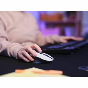 Souris de jeu Optique Trust Felox GXT 110 - Fréquence radio - USB 2.0 Type A - 6 Bouton(s) - Blanc - Câble - 2,40 GHz - Re