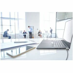 Kensington MicroSaver 2.0 Keyed Laptop Lock - Master Keyed On Demand - TAA - 6 ft Cable - Patented T-bar/Key Lock - Carbon