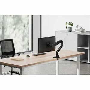 Neomounts NEXT Slim Mounting Arm for Flat Panel Display, Curved Screen Display, Monitor, Display Screen - Black - Height A