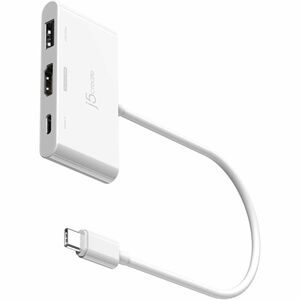 j5create JCA399 USB Tipo C Estação de ancoragem para Notebook, PC Tablet, Smartphone, Consola de jogos, Rato, Teclado, Web