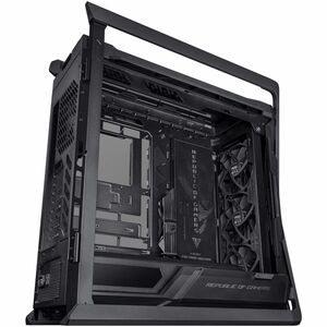 ROG Hyperion GR701 BTF Edition E-ATX computer case motherboard hidden connectors design support 420 mm dual radiator suppo