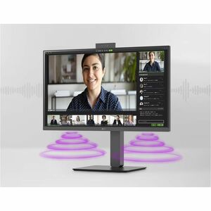 Monitor LED LG 24BA850-B 609,6 mm (24,0") Class Webcam Full HD - 16:9 - Nero tessuto - 60,5 cm (23,8") Viewable - Tecnolog