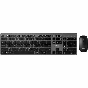 Adesso EasyTouch WKB-7300 Keyboard & Mouse - English (UK) - USB Type C Scissors Wireless RF 2.40 GHz Keyboard - 112 Key - 
