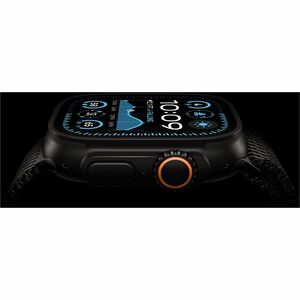 Apple Watch Ultra 2 Smart Watch - 49 mm Case Height - 44 mm Case Width - Noir Case Color - Noir Titane Band Color - Ver Bo