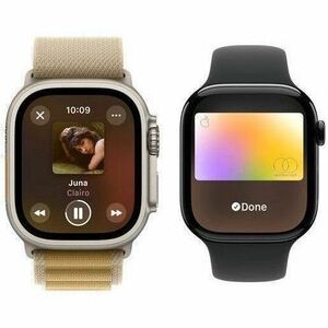 Apple Watch Series 10 Smartwatch - 46 mm Case Height - 36 mm Case Width - Schiefer Case Color - Schwarz Band Color - Titan