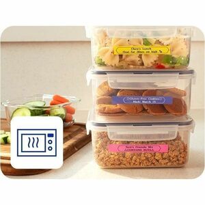 Brother P-touch BTAG-233 Blue on White Label Tape - x 15/32"" (12 mm) Width x 13 1/8 ft (4 m) Length - Blue on White - Pla