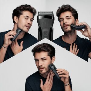 Rasoio Braun Shave&Style 300BT - Nero - Per Maschio - senza filo - 0,50 Ora Tempo di funzionamento massimo batteria - 1 Or