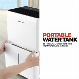 Honeywell TPFIT50PWK Dehumidifier - 1.75 gal Tank - 4000 Sq. ft. - White