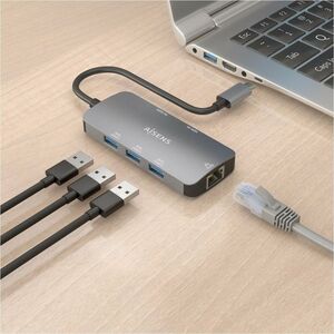 USB-C DOCK 6 EN1 USB-C A 1XHDMI1XRJ45 3XUSB-A 1XUSB-C PD