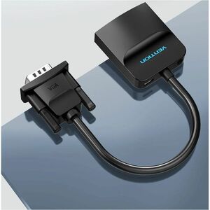 Vention ACN A/V Adapter - 1 x 15 pin HD-15 VGA - Male - 1 x HDMI Digital Audio/Video - Female, 1 x Mini-Phone audio - Fema