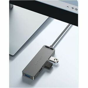 Vention USB Hub - USB 3.0 - 640 MB/s - Notebook, Desktop, Smartphone, Tablet, Keyboard, Mouse, Flash Drive, Printer - Port