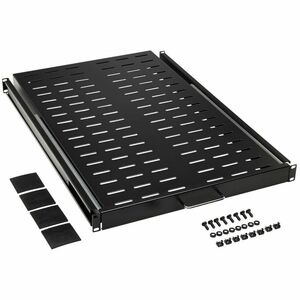 Tripp Lite series SmartRack SRSHELF4PSLVENT 1U Rack-mountable Rack Shelf for Data Center, Server, LAN Switch - Black Powde
