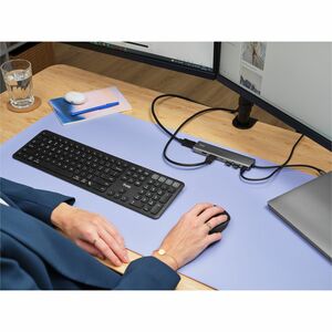 Trust Dalyx USB-Typ C Docking Station für Tastatur, Maus, Festplatte, Notebook, Monitor - Ladefunktion - 3 Unterstützte Di