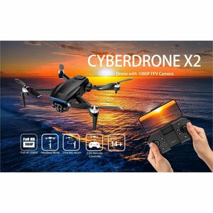 Adesso Drone with 1080P FVP Camera and Remote Controller - 14+ Age - 2.40 GHz - 0.25 Hour Run Time - 262.47 ft Operating R