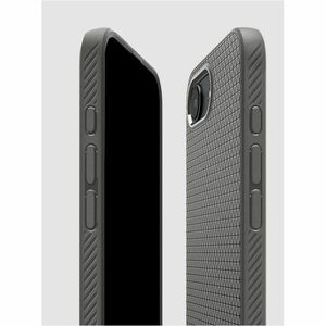 Spigen Liquid Air Case for Apple iPhone 16e Smartphone - Geometric pattern, Textured - Marble Grey - Drop Resistant, Finge