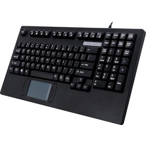 Adesso EasyTouch AKB-425UB Keyboard - Cable Connectivity - USB Interface - TouchPad - English (US) - Black - Membrane Keys