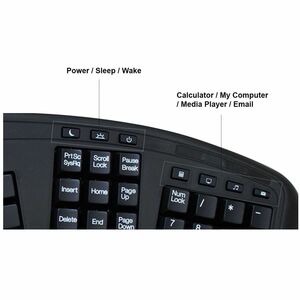 Adesso Tru-Form AKB-450UB Keyboard - Cable Connectivity - USB Interface - TouchPad - English (US) - Black - Membrane Keysw