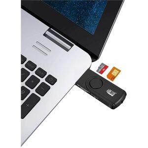 Adesso SCR-200 Contact Smart Card Reader - Black - TAA Compliant - USB 2.0