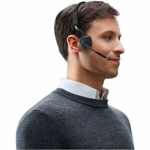 Shokz OpenMeet Sem fios Headset, Na orelha, Fixo à orelha Estéreo Fone de ouvido - Preto - Binaural - Supra-aural - 2900 c