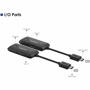 Rocstor TrueReach Video Extender Transmitter/Receiver - 65.62 ft Range - 3 x USB - 1 x HDMI Out - 1080p, 720p - 4K - 4096 