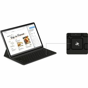 Housse/Clavier Samsung - Porte-livres Style Samsung Tablette - Noir - 301,3 mm Hauteur x 196,7 mm Largeur x 13,1 mm Profon