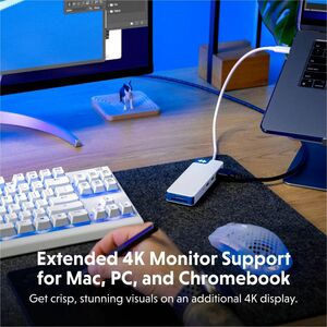 Targus HyperDrive Flex HD4102BUGL USB Type C Docking Station for Desktop PC, Hard Drive, Keyboard, Notebook, Tablet PC, Mo