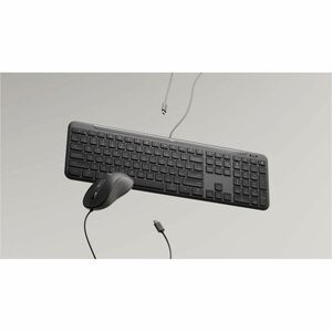 Logitech Signature Slim MK620 Keyboard & Mouse - QWERTY - German - USB Type C Scissors Cable Keyboard - Keyboard/Keypad Co