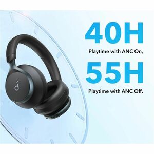 Auriculares soundcore Space One Con cable/Inalámbrico Sobre la cabeza Estéreo - Negro azabache - Binaural - Circumaural - 