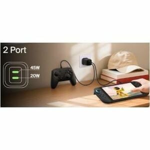 Belkin AC Adapter - 2 USB Type-C - For Portable Gaming Console - United Kingdom