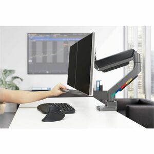 Montage de bureau Kensington SmartFit pour Moniteur - Gris - Horizontal - Réglable en hauteur - 2 Écran(s) supportés - 32"