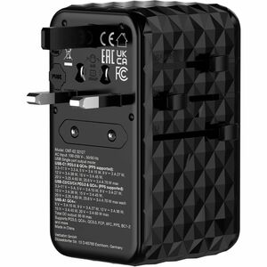 Adattatore CA Verbatim - 85 W - Adattatore universale - 1 USB - 3 USB Type-C - Per Computer portatile, Smartphone, Diffuso
