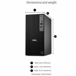Desktop Computer Dell Pro QCT1250 - Intel Core Ultra 7 265 - 16 GB - 512 GB PCI Express NVMe 4.0 SSD - Tower - Intel Chip 