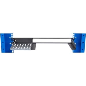 Innovation 1U Rack-mountable Rack Shelf for Switch - 289.56 mm Rack Width x 200.66 mm Rack Depth - Black Powder Coat - TAA