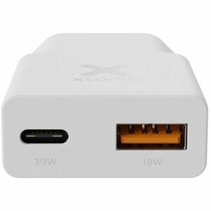 Xtorm SlimLine 33 W AC Adapter - Universal Adapter - 1 USB - 1 USB Type-C - For Mobile Device, Smart Watch, iPhone - White