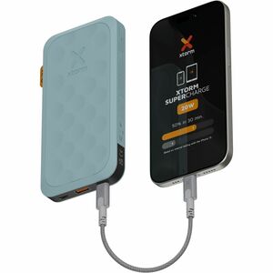 Xtorm Fuel Power Bank - Teal Blue - For iPhone, Mobile Device - 1 x Type-C 18W, 1 x Type-C 20W - Lithium Polymer (Li-Polym
