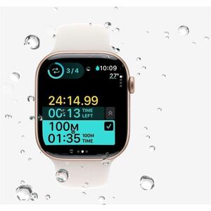 Apple Watch Series 11 Smart Watch - 42 mm Case Height - 36 mm Case Width - Rose Gold Case Color - Light Blush Band Color -