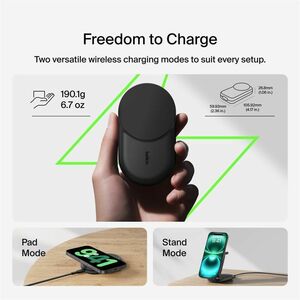 Belkin UltraCharge 3-in-1 Foldable Magnetic Charger with Qi2 25W - For Smartwatch, Smartphone, AirPod, iPhone - 30 Minute 