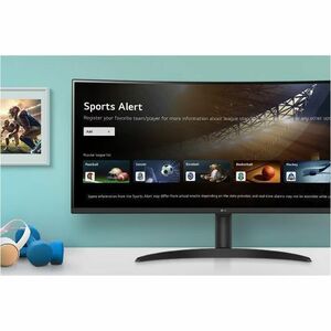 Monitor LCD inteligente LG 34SR60QC-B 34" (86.4cm) Class UW-QHD Pantalla curva - 21:9 - 34" (86.4cm) Viewable - Vertical A