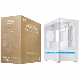 ASUS Prime AP202 MicroATX Case with Tempered Glass (White)