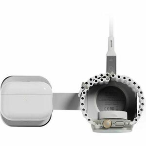 LinQ Induction Charger - Charcoal White - For Smartphone, MagSafe-enabled Device, iPhone, AirPod, Smartwatch - Foldable, M